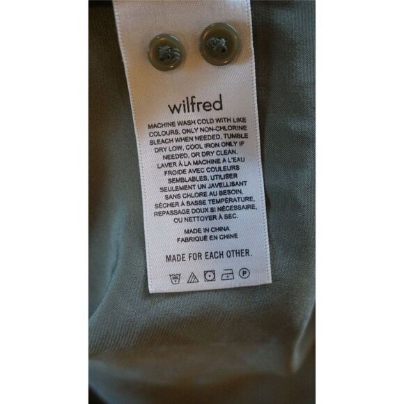 Aritzia Wilfred Tie Front Blouse in Bitter Sage - Size XS - Picture 12 of 15
